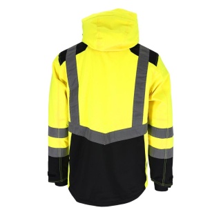 Kurtka zimowa ocieplana odblaskowa żółta RAUT elastystyczna
