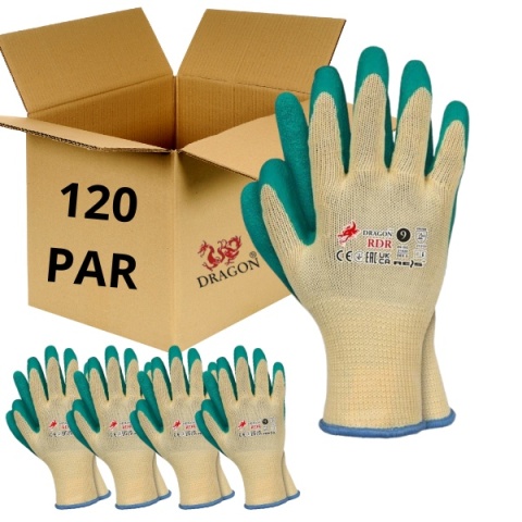 Rękawice robocze DRAGON powlekane lateksem RDR 120 PAR